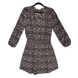 Rebecca Taylor Long Sleeve Shirt Dress Steel Grey Belted Size 6 NWT